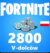 2800 V-Dolców (V-Bucks) – Fortnite – EPIC GAMES / MICROSOFT