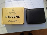 STEVENS Skórzany portfel męski SKÓRA Prezent 13x10