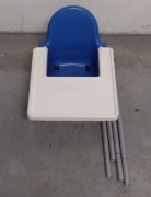 IKEA Antilop fotelik krzesełko do karmienia niebieskie