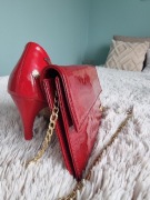 Buty  i torebka czerwona lakierowana skóra 
