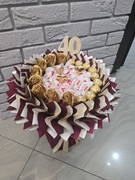 Bukiet z róż mydlanych, Raffaello  i Ferrero Rocher 