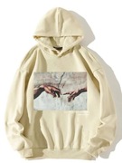 Nowa Ciepla Bluza z kapturem God's Touch Stworzenie Adama