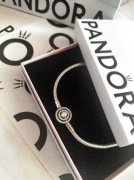 Nowa srebrna bransoletka Pandora 18cm