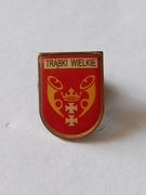 Herb gmina Trąbki Wielkie przypinka pin odznaka wpinka