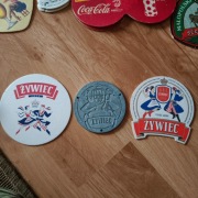 Metalowy emblemat Żywiec plus dwie podkładki Żywiec