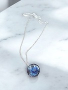 Naszyjnik z żywicy „Niebieski kwiat”