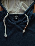 FSBN koszulka T-shirt bawełniana z kapturem L granatowa Slim Fit