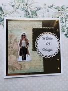 Kartka na 18 urodziny stylowa ręcznie robiona 