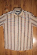 Koszula s.Oliver r. XL męska beżowa kr rękaw bawełniana