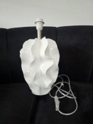 Podstawa lampy zara home biała fale lampa stołowa