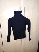 Czarna bluzka damska golf z długim rękawem new yorker rozmiar xs