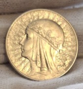 Moneta 10 zł  POLONIA - Głowa Kobiety,Jadwiga,Babka z 1932 r z.z.m. piękna 