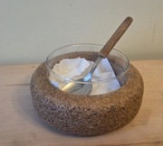 Stara stylowa cukiernica korkowa z czasów PRL-u 