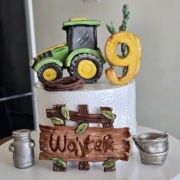 Zestaw z traktorem urodziny roczek masa cukrowa 