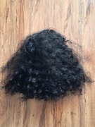 nowa regulowana peruka, czarne kręcone włosy, brak metki