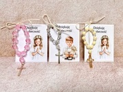 Podziękowania komunijne dla gości, dziesiątki różańca, ręcznie robione 