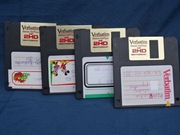 Dyskietki 3,5" 2HD 1,44 MB VERBATIM używane kolor czarny 4 szt.