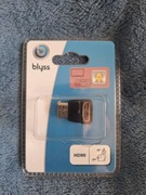 Złoty wtyk HDMI męski do żeński M/F