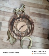 Zegar ścienny sosnowy,drewno lite