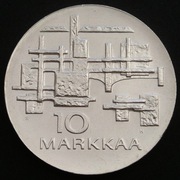 Finlandia 10 marek markkaa 1967 - rocznica niepodległości - srebro - stan 2