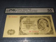 1948 50 złotych seria DW PMG 55