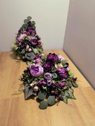 Stroik na grób, kompozycja na cmentarz , wiązanka z wazonem , zestaw ST26K