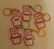 Brelok personalizowany w kształcie misia