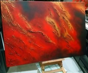 Obraz na płótnie ręcznie malowany 70/100 Akryl