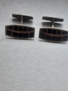 Rytosztuka spinki do koszuli srebro w stylu Art Deco