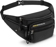 Czarna duża nerka torebka biodrowa duża uniseks 