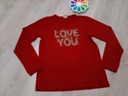 Zara girls bluzka czerwona love
