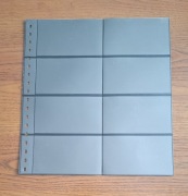 Lindner Omnia 040 - Czarna karta, 8 kieszeni, system 18-ringowy