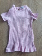 Bluzka krótki rękaw z zapięciem z tyłu dziewczęca dziecięca różowa roz.92