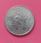 1/4 dolara 25 centów Quarter Dollar (2003) USA -  Illinois