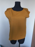 Bluzka masiimo dutti musztardowa z ramionami koronkowymi 38 kod789