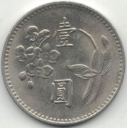 Tajwan 1 dolar 1976 - 25 mm