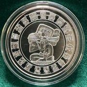 Srebrna moneta 1oz, Kalendarz Azteków, 2022, Samoa