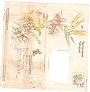 Kwiaty Afryki na aerogramie (list lotniczy) z RPA