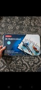 Kredki akwarelowe Derwent Watercolour 36 kolorów , gratis Pędzelki