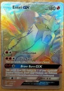 Entei GX HYPER SECRET RARE 74/73 Pokemon Shining Legends Rainbow Holo