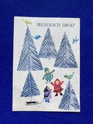 Danuta Imielska Pocztówka Boże Narodzenie 1962