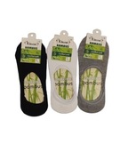 3x Skarpety Damskie Stopki Niskie-Baleriny z Silikonem na Piętach 