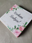 Pudełko z życzeniami podziękowania zaproszenie dla rodziców na ślub wesele