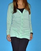 miętowy sweterek kardigan SM