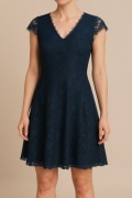 Granatowa koronkowa sukienka Esmara, rozmiar 38