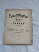 Stare nuty Rapsodie węgierskie Franz Liszt piano stare nuty przedwojenne 