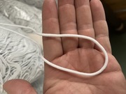 Guma odzieżowa okrągła biała