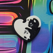 Zawieszka do kluczy dla par – Yin Yang Koty
