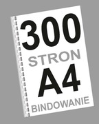 książka ksero A4 mono do 300 stron + bindowanie