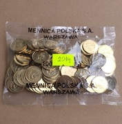 2 gr grosze 2014 MW Mennica Warszawska, Mennica Gdańska. Woreczek Menniczy